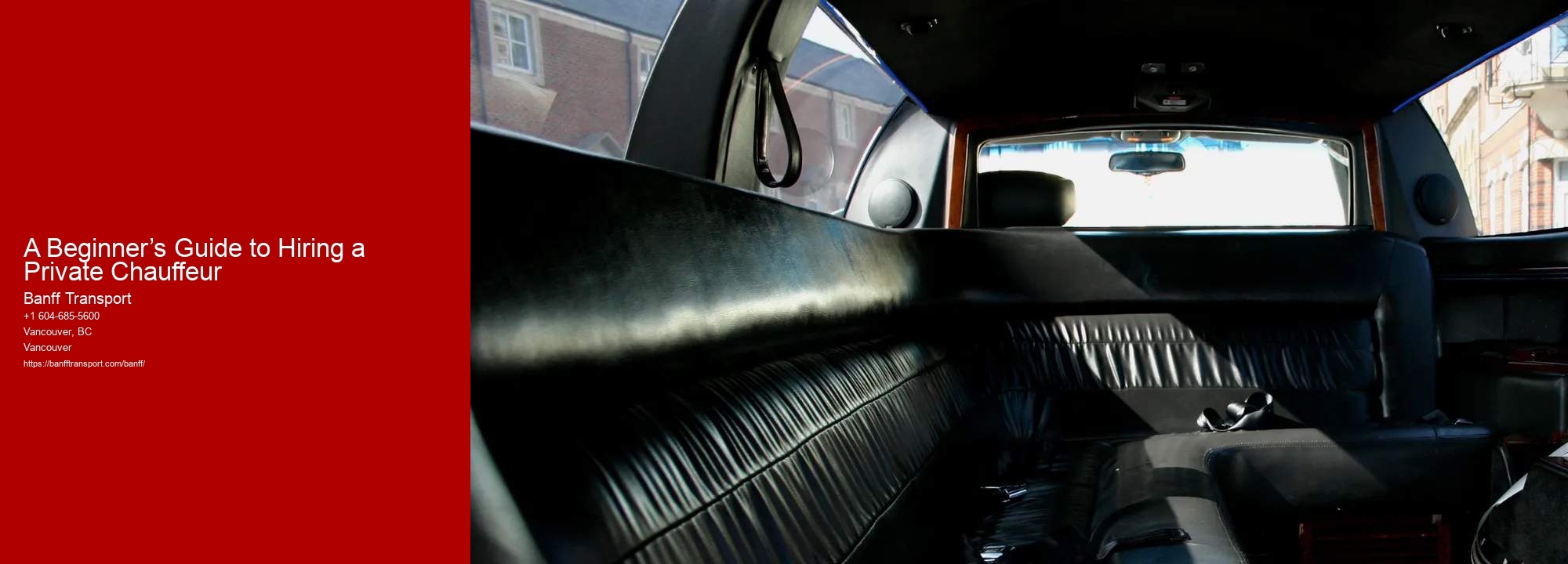 A Beginner’s Guide to Hiring a Private Chauffeur