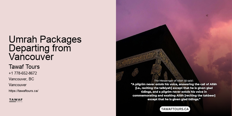 Umrah vacation packages Vancouver