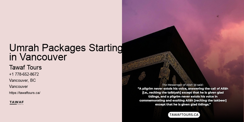 Umrah packages with flights Vancouver