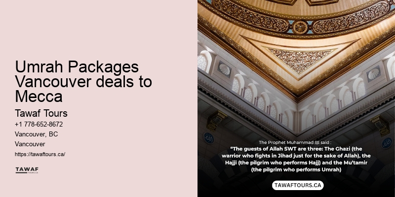 Umrah travel Vancouver specials to Mecca