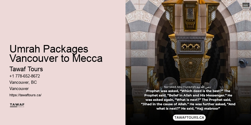 Umrah travel insurance Vancouver prices
