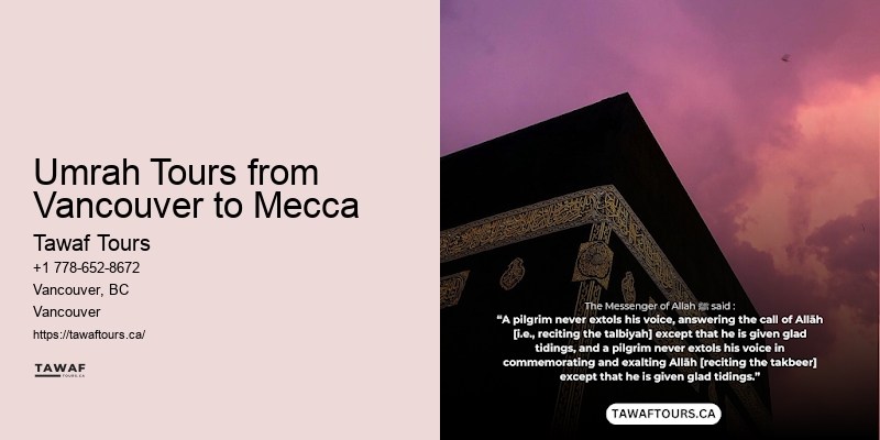 Umrah Tours from Vancouver specials
