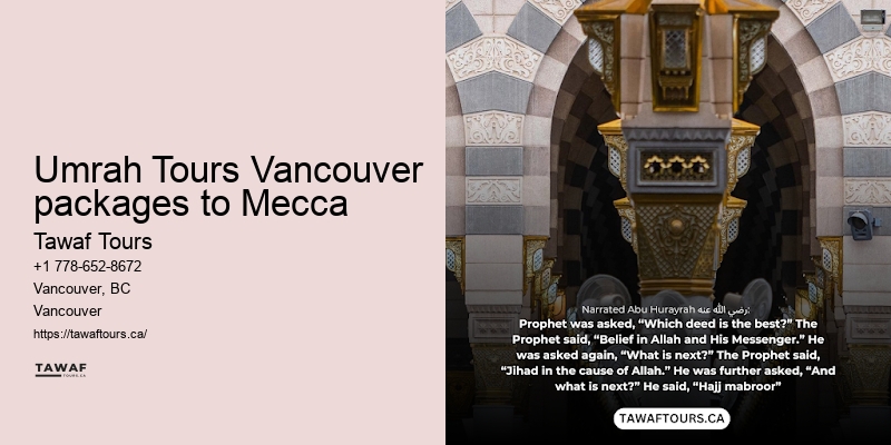 Umrah flights from Vancouver specials