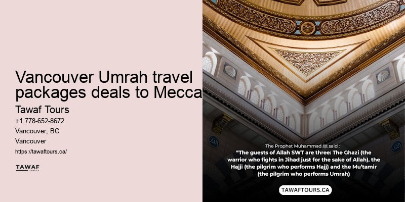Vancouver Umrah travel packages deals to Mecca