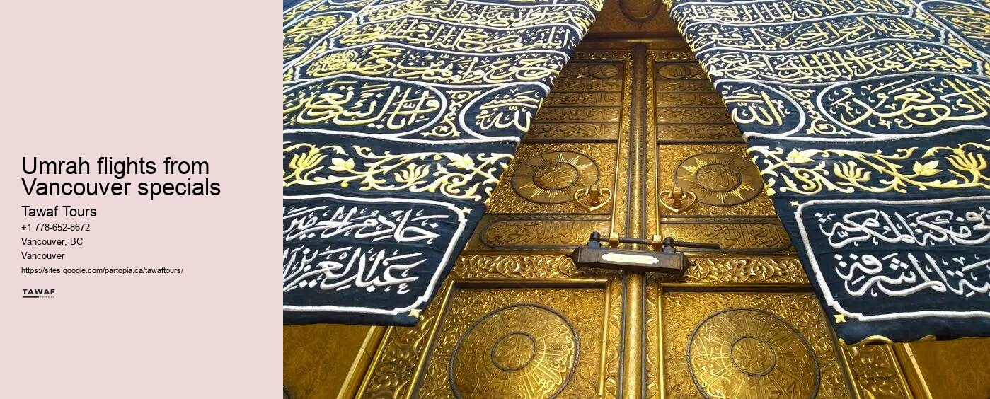 Umrah flights from Vancouver specials