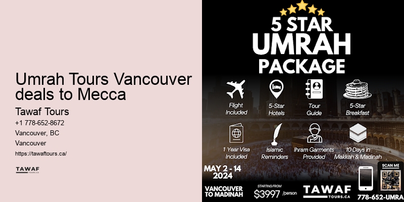Umrah packages with flights Vancouver