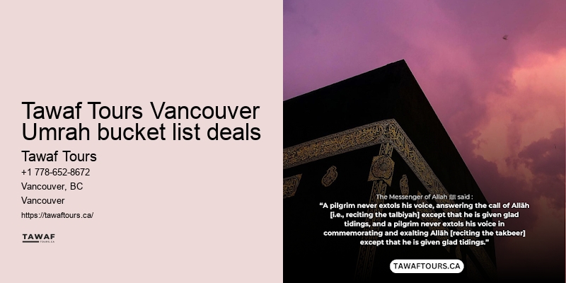 Tawaf Tours Umrah accommodation Vancouver