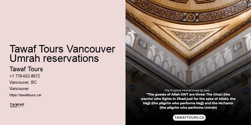 Tawaf Tours Vancouver Umrah reservations