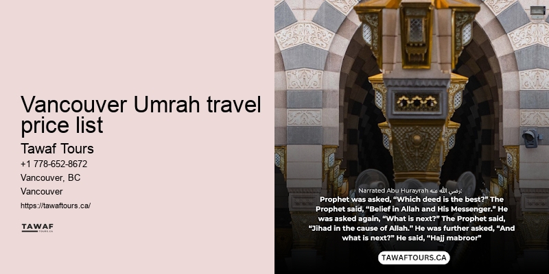 Vancouver Umrah package comparison tool