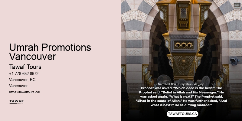 Umrah Promotions Vancouver Umrah Group Discounts