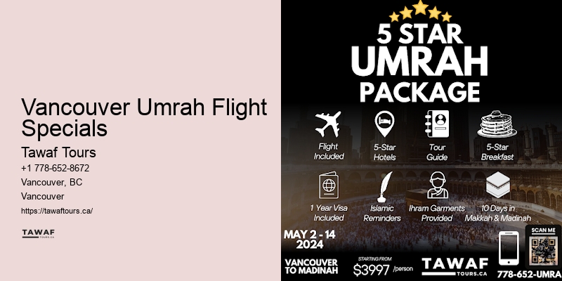 Premium Umrah Tours Vancouver Umrah Flight Specials