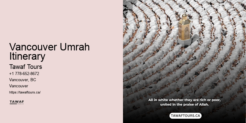 Umrah Package Inclusions Vancouver Umrah Itinerary