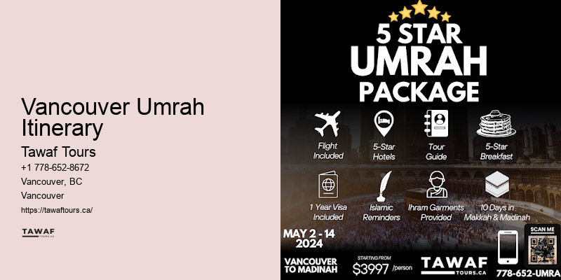 Vancouver Umrah Itinerary Umrah Deal Offers